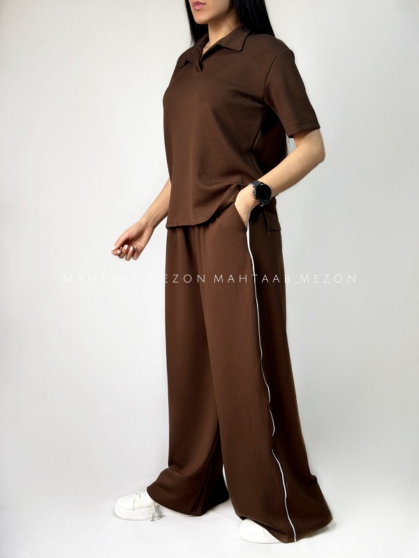 IMG_1643 ست شلوار و پولو شرت پارچه اويشو كد ٢۶۸۳ - Image 1