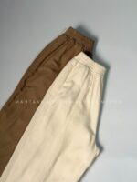 شلوار خمره ای لینن - Image 3